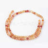 Natural Red Agate Bead Strands G-G735-64F-4mm-2