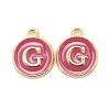 Golden Plated Alloy Enamel Charms ENAM-S118-08G-1