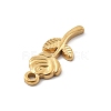 304 Stainless Steel Rhinestone Pendants STAS-D300-01G-01-2