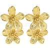304 Stainless Steel Flower Stud Earrings for Women EJEW-U023-09G-2