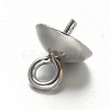 304 Stainless Steel Cup Pearl Peg Bails Pin Pendants STAS-F094-03B-P-3