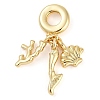 Rack Plating Brass European Dangle Charms KK-P287-32A-G-1