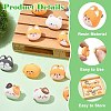 14Pcs 7 Styles Cartoon Cat Resin Lapel Pin Backs JEWB-CJ0003-03-3