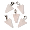 Natural Rose Quartz Pendants G-B127-04P-13-2