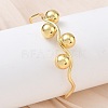 Wave Brass Cuff Bangles BJEW-C157-04G-1