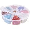 Mixed 12/0 Round Glass Seed Beads SEED-PH0006-2mm-09-3