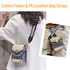 Stripe Pattern Cotton Fabric & PU Leather Bag Straps FIND-WH0001-55B-6