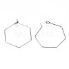 304 Stainless Steel Hoop Earring Findings STAS-S117-009B-01-3