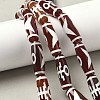Rice Shape Tibetan Style dZi Beads Strands G-A269-A03-01-1