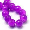 Baking Paint Imitation Jade Glass Round Bead Strands DGLA-Q021-6mm-27-2