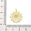 Brass Micro Pave Cubic Zirconia Pendants KK-D325-61G-02-3