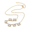 Rack Plating Brass Micro Pave Cubic Zirconia Necklaces NJEW-M215-02G-02-2