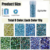 90g 9 colors 11/0 Two Cut Round Hole Glass Seed Beads SEED-SC0001-25A-2