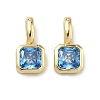 Brass Micro Pave Cubic Zirconia Charms KK-G555-21G-11-1