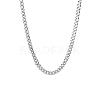 201 Stainless Steel Curb Chain Necklaces for Men NJEW-Q336-08E-P-1