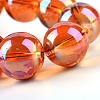 Electroplate Glass Beads Strands X-EGLA-Q062-6mm-A13-4