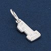 Number Series 925 Sterling Silver Charms STER-Q002-01B-3