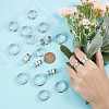 18Pcs 9 Size 201 Stainless Steel Grooved Finger Ring Settings STAS-UN0049-69P-2