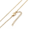 Rainbow Color Japanese Seed Braided Hexagon Pendant Necklace with 304 Stainless Steel Chains for Women NJEW-MZ00006-6