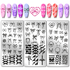 Stainless Steel DIY Nail Art Templates MRMJ-WH0092-050-1