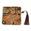 Chinese Brocade Tassel Zipper Jewelry Bag Gift Pouch ABAG-F005-09-4