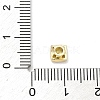 Square Brass Micro Pave Cubic Zirconia Cabochons KK-P345-13G-E06-3