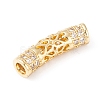 Brass Micro Pave Cubic Zirconia Beads ZIRC-F001-66G-3