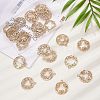 Ocean & Plant Series Zinc Alloy Open Back Bezel Pendants PALLOY-OC0001-92G-6