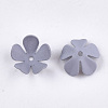 Spray Painted Eco-Friendly Iron Bead Caps X-IFIN-T009-08B-2