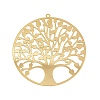 304 Stainless Steel Etched Metal Embellishments Pendants STAS-H236-04G-1