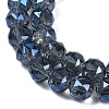 Transparent Electroplate Glass Beads Strands EGLA-N002-34C-C15-3