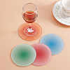 GOMAKERER 4Pcs 4 Colors Gradient Color Acrylic Cup Mats AJEW-GO0001-04-5