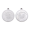 Non-Tarnish 201 Stainless Steel Pendants STAS-R106-12-1