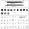 Globleland 2 Sets 2 Style Alphabet & Number & Constellation Pattern Zinc Alloy Stamps DIY-GL0004-45-2