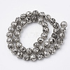 Electroplated Natural Lava Rock Beads Strands G-T098-01B-10-2