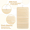 Transparent PVC Double Face Non-Woven Fabrics Jewelry Hanging Display Rolls with Hook ODIS-WH0017-095B-4