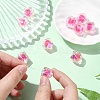 10Pcs Two Tone UV Plating Rainbow Iridescent Acrylic Beads TACR-YW0002-33B-5
