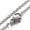 Stainless Steel Cable Chain Bracelets BJEW-JB01930-1