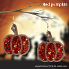 Thanksgiving Day Pumpkin Acrylic & Wood Dangle Earrings FS-WG00641-02-1