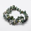 Natural Moss Agate Beads Strands G-F521-10-2