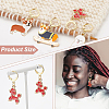 12Pcs 6 Style Alloy Enamel Dog Charms Locking Stitch Markers HJEW-PH01638-4