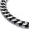 Men's Retro 304 Stainless Steel Curb Chain Bracelets BJEW-I293-12AS-2