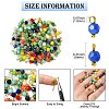 190Pcs 19 Colors Opaque Glass Pendants PALLOY-CJ00056-2