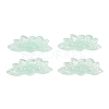 Translucent Resin Flower Connector Charms RESI-H153-05-1