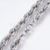 Men's 304 Stainless Steel Rope Chain Necklaces NJEW-P218-13P-2