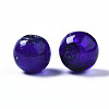 Handmade Silver Foil Glass Beads FOIL-R054-10mm-11-3