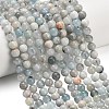 Natural Aquamarine Beads Strands X-G-F591-29A-6mm-02-1