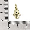 Brass Micro Pave Cubic Zirconia Charms KK-E092-25G-01-3