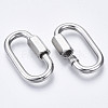 Tarnish Resistant 304 Stainless Steel Screw Carabiner Lock Charms STAS-N087-25A-01-3