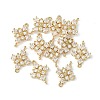 Brass Pave Cubic Zirconia Connector Charms X-KK-G462-45KCG-04-3